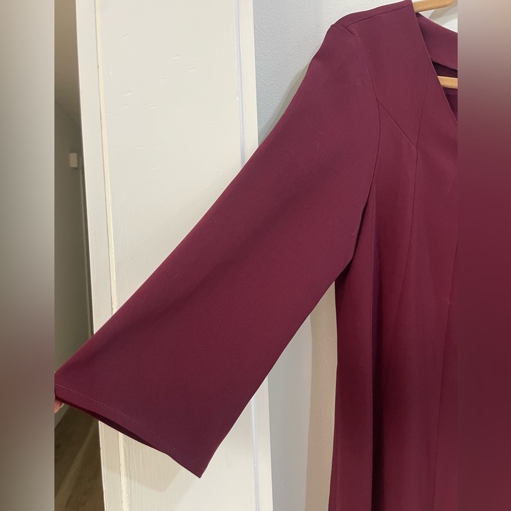 Amanda Uprichard Burgundy V-Neck Tunic - Picture 2 of 10
